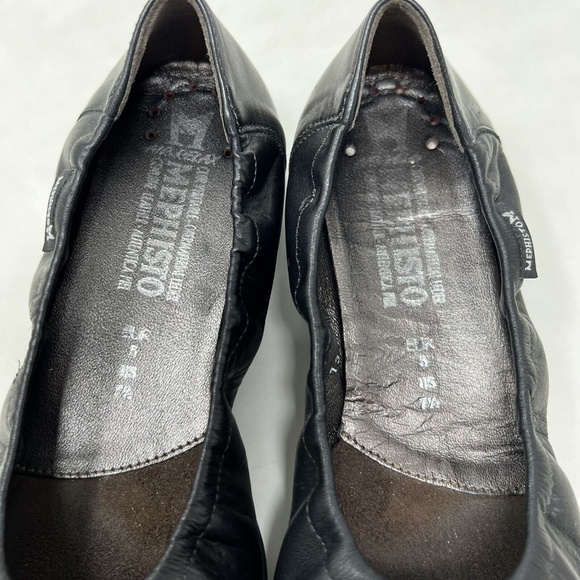 Mephisto Womens Amelia Black Calfskin Patent Cap Toe Ballet Flat Shoes 5 US 7.5 - Picture 8 of 10